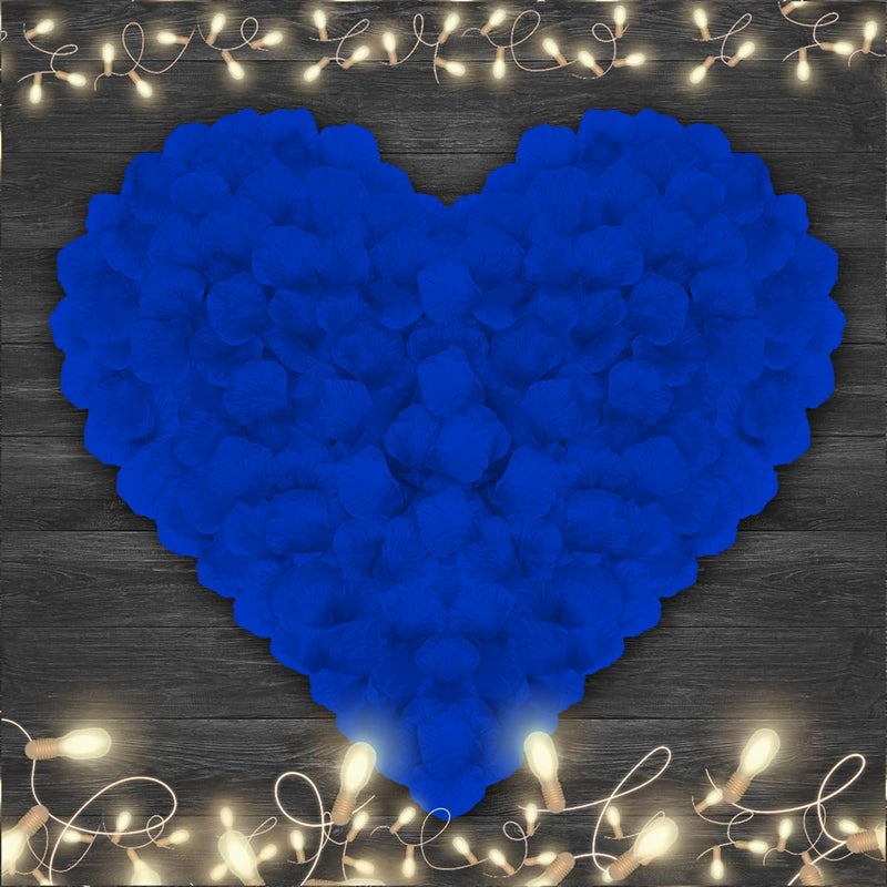 VKshop 4500 Pack Blue Rose Petals,Artificial Roses Flower Petals for Romantic Night,Valentine's Day and Weddings - Image 2